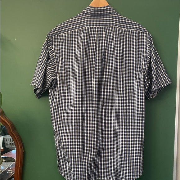 Polo by Ralph Lauren Black Men's Blue & Navy Plaid Seesucker Fabric Shirt Classi - Picture 5 of 5